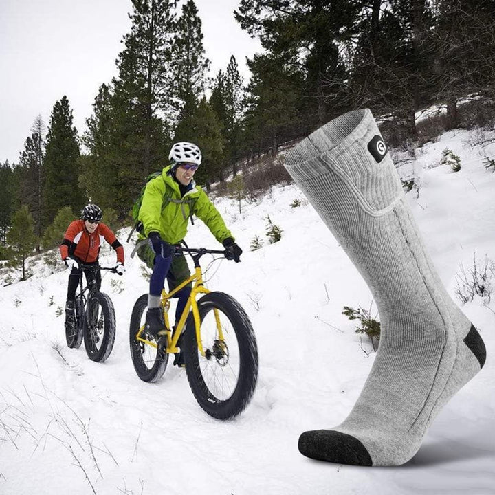 Rechargeable Battery Heated Socks With Electric Heating And Ribbed Knit Calf - Image 5
