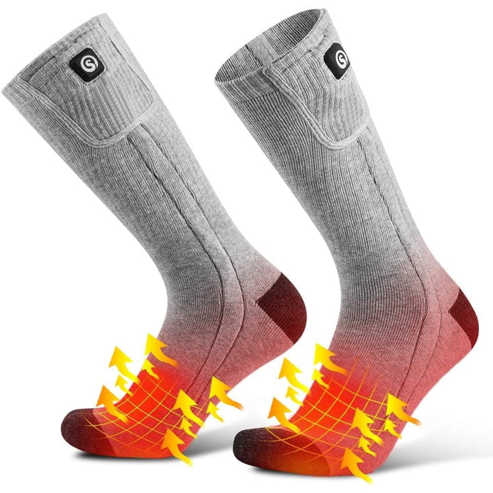 Rechargeable Battery Heated Socks With Electric Heating And Ribbed Knit Calf - Image 9