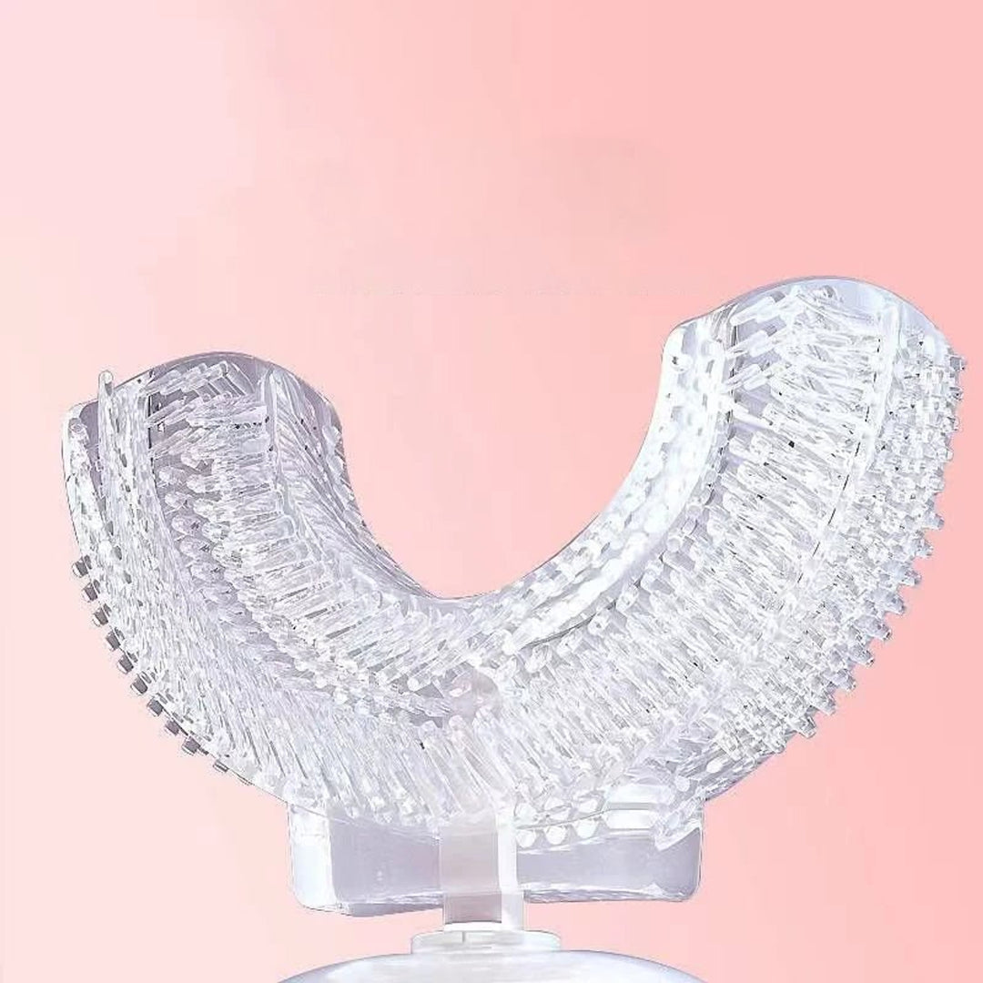 Replacement Toothbrush Head Soft U Shaped Electric Clear With Bristles On Both Sides - Image 2