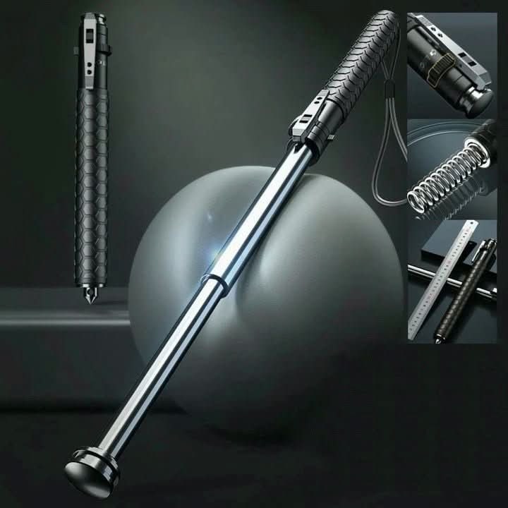 Retractable Self-Defense Baton Textured Grip & Wrist Strap Self Defense Stick - Image 8