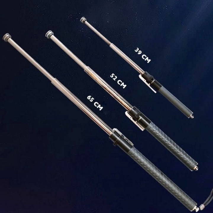 Retractable Self-Defense Baton Textured Grip & Wrist Strap Self Defense Stick - Image 9