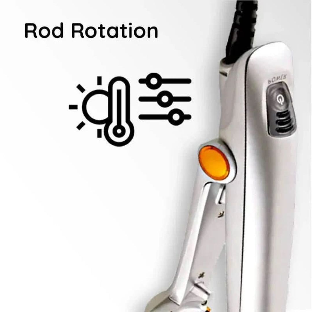Rotating Hair Brush 2-in-1 Auto-Spin Styling Straightening Silver Orange Finish - Image 8