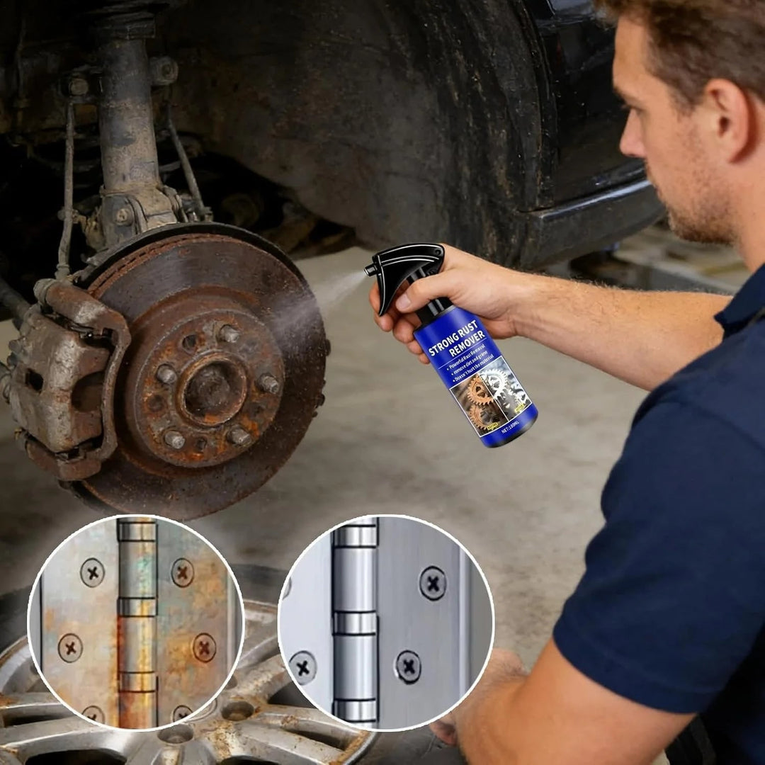 Rust Remover Spray For Metal Fast-Acting Cleaner Liquid Formula In Blue And Black Bottle - Image 3