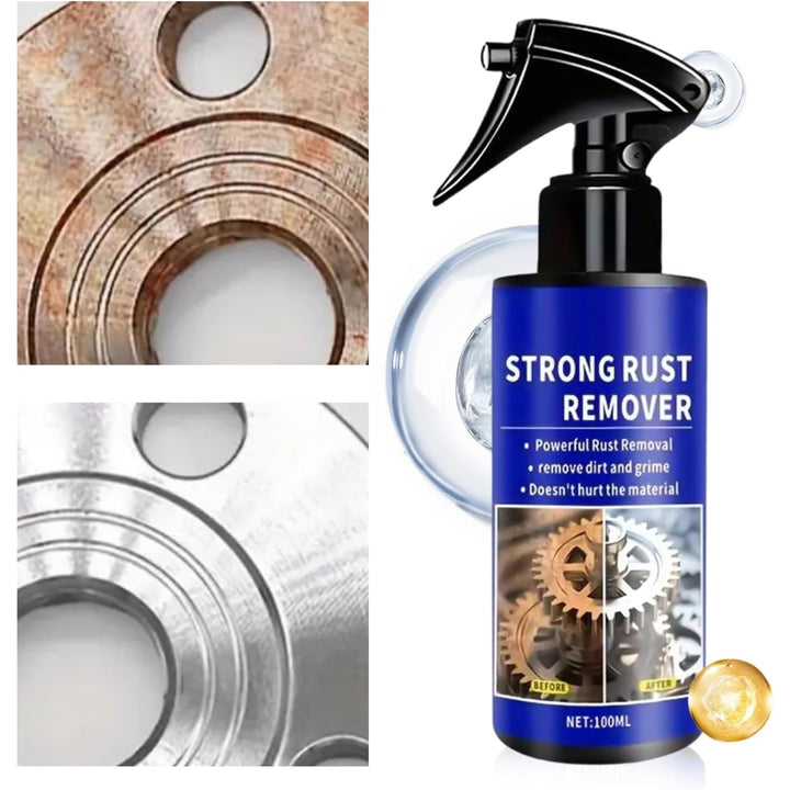 Rust Remover Spray For Metal Fast-Acting Cleaner Liquid Formula In Blue And Black Bottle - Image 7