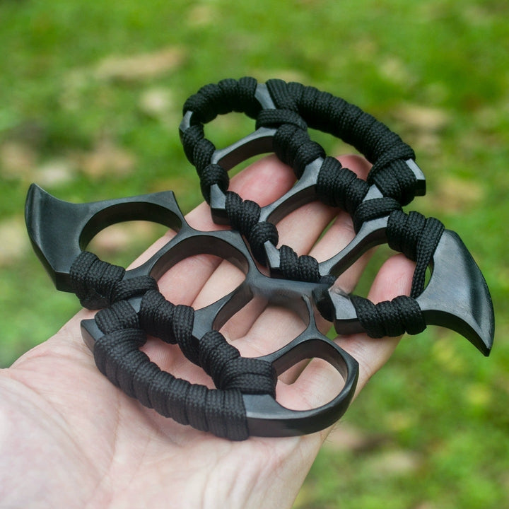 Self Defense Tactical Grip Force Tool Black Paracord Wrap - Image 4