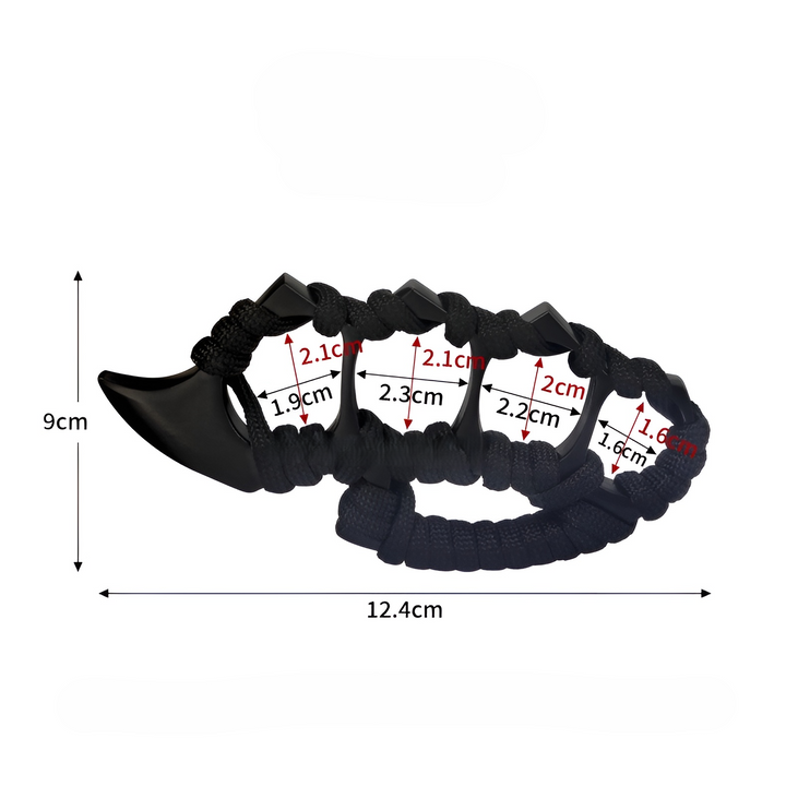 Self Defense Tactical Grip Force Tool Black Paracord Wrap - Image 8