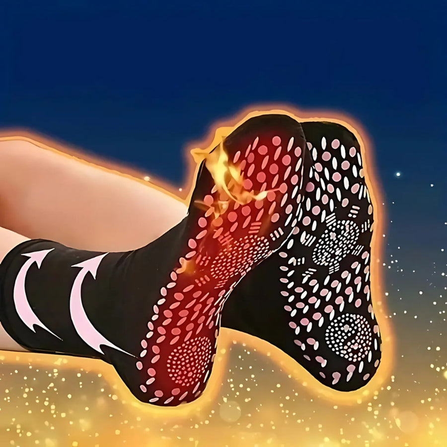 Self Heating Thermal Socks With Non-Slip Grip Soles No Batteries Required