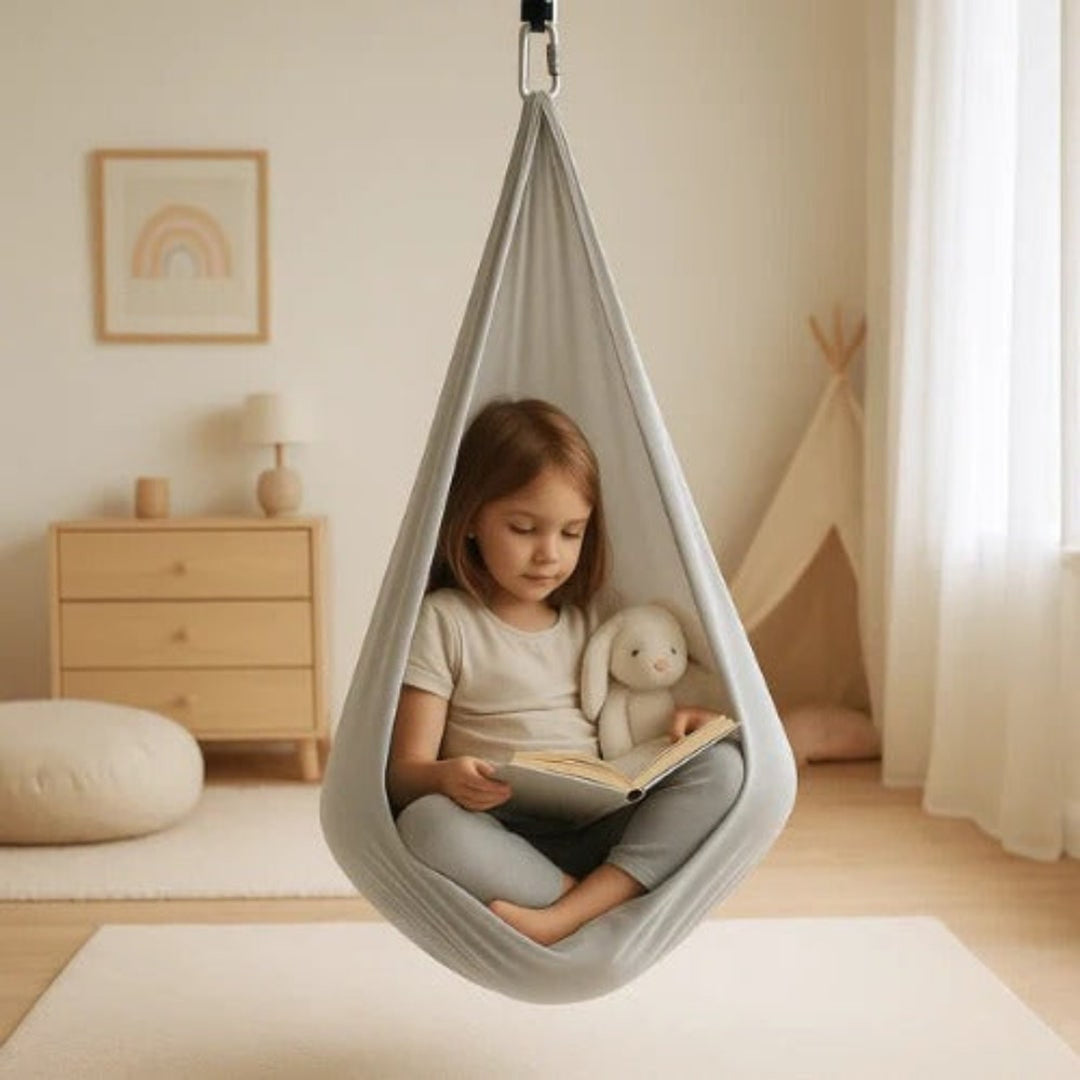 Sensory Therapy Swing Hammock Style Fabric For Kids Outdoor Indoor Use - Image 1
