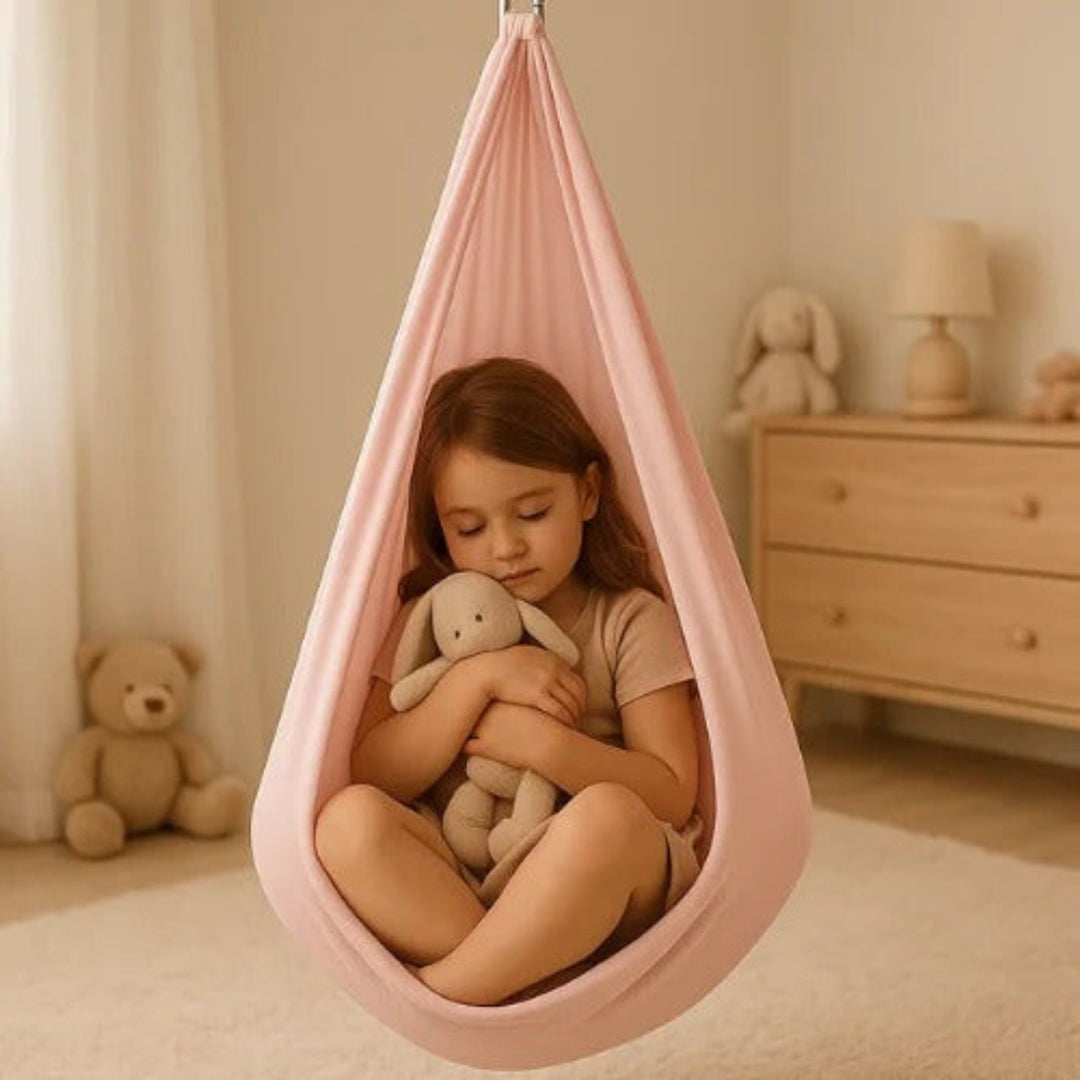 Sensory Therapy Swing Hammock Style Fabric For Kids Outdoor Indoor Use - Image 7