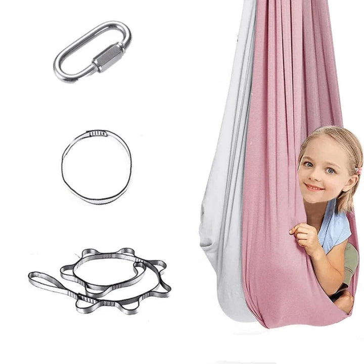 Sensory Therapy Swing Hammock Style Fabric For Kids Outdoor Indoor Use - Image 5