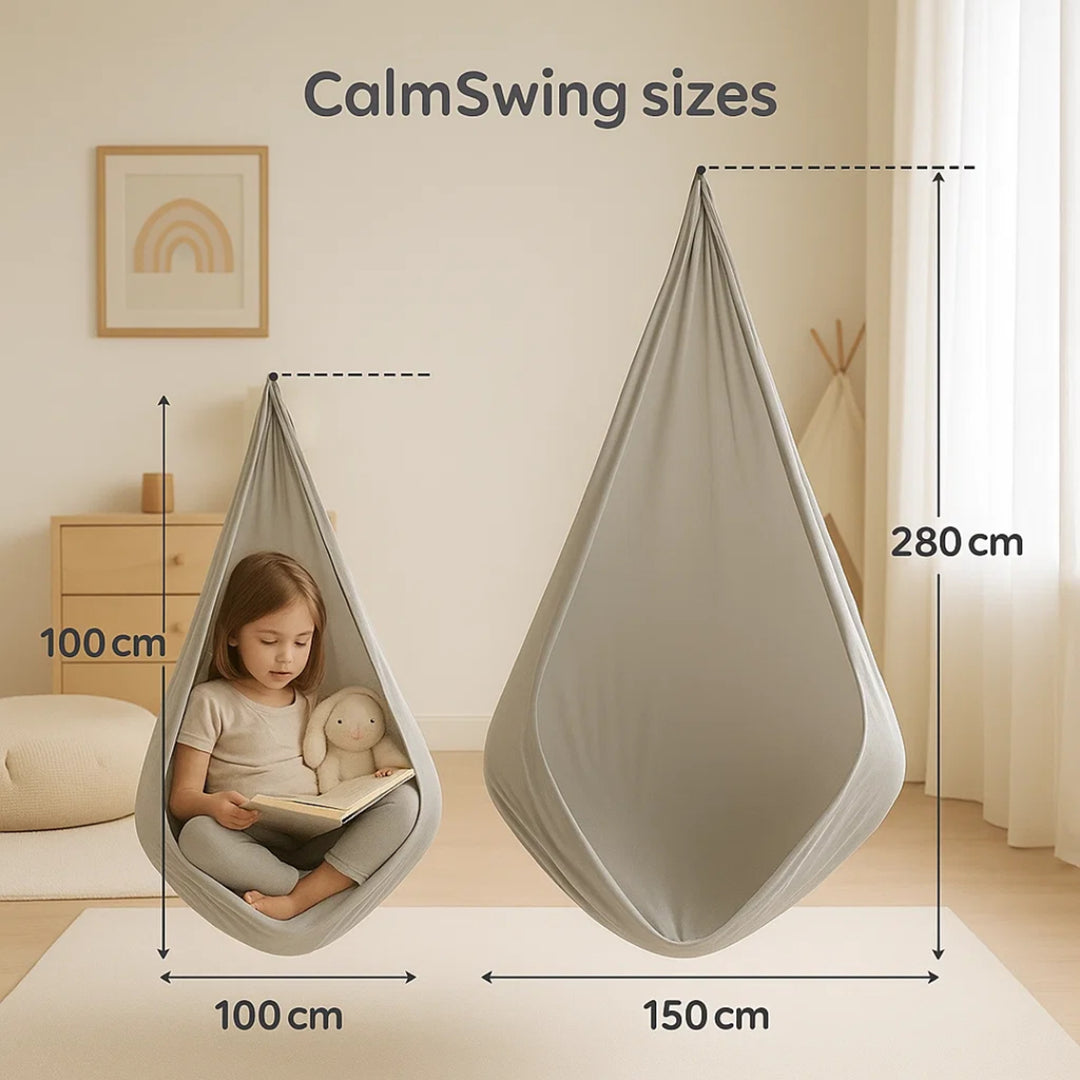 Sensory Therapy Swing Hammock Style Fabric For Kids Outdoor Indoor Use - Image 4