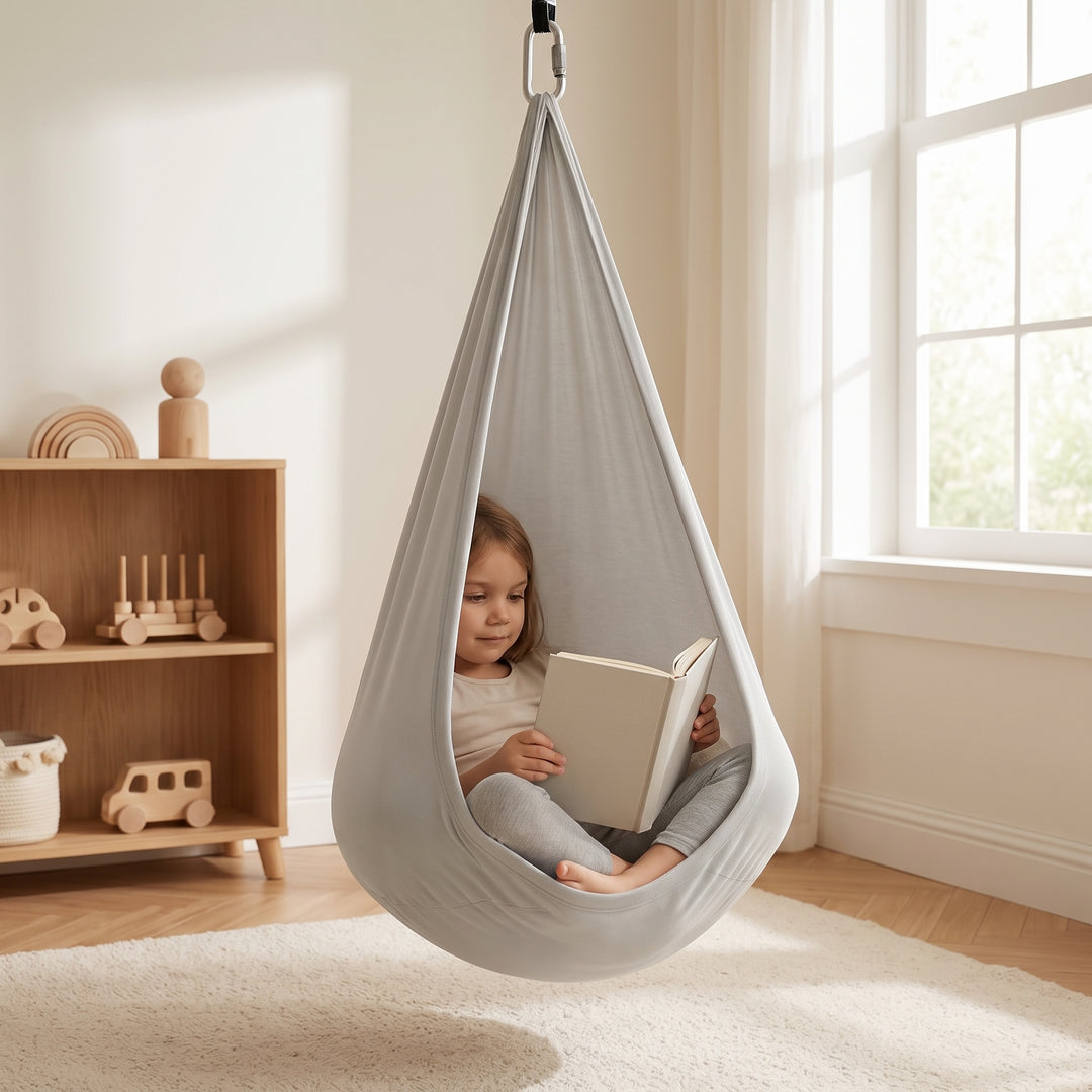 Sensory Therapy Swing Hammock Style Fabric For Kids Outdoor Indoor Use - hero