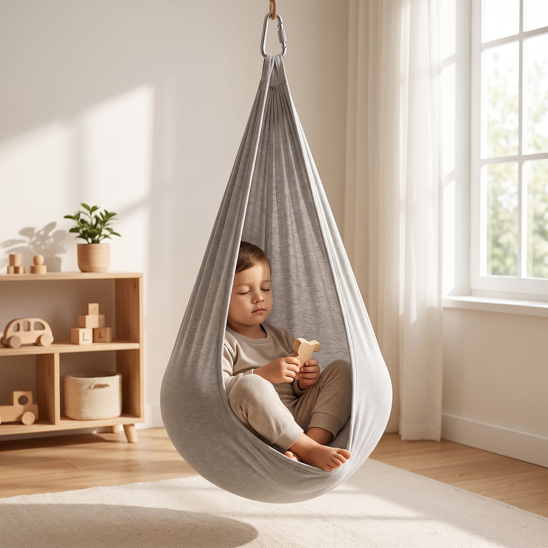 Sensory Therapy Swing Hammock Style Fabric For Kids Outdoor Indoor Use - Image 2