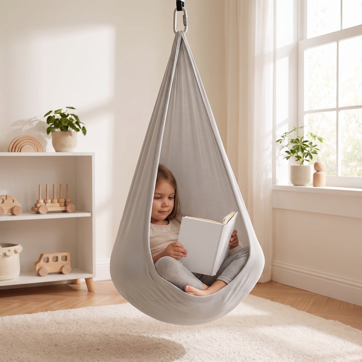 Sensory Therapy Swing Hammock Style Fabric For Kids Outdoor Indoor Use - Image 12