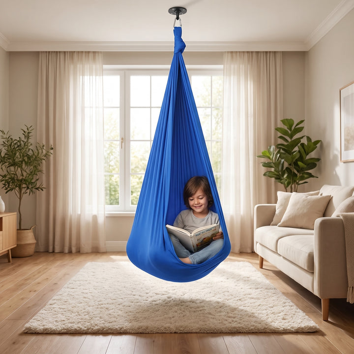 Sensory Therapy Swing Hammock Style Fabric For Kids Outdoor Indoor Use - Image 10