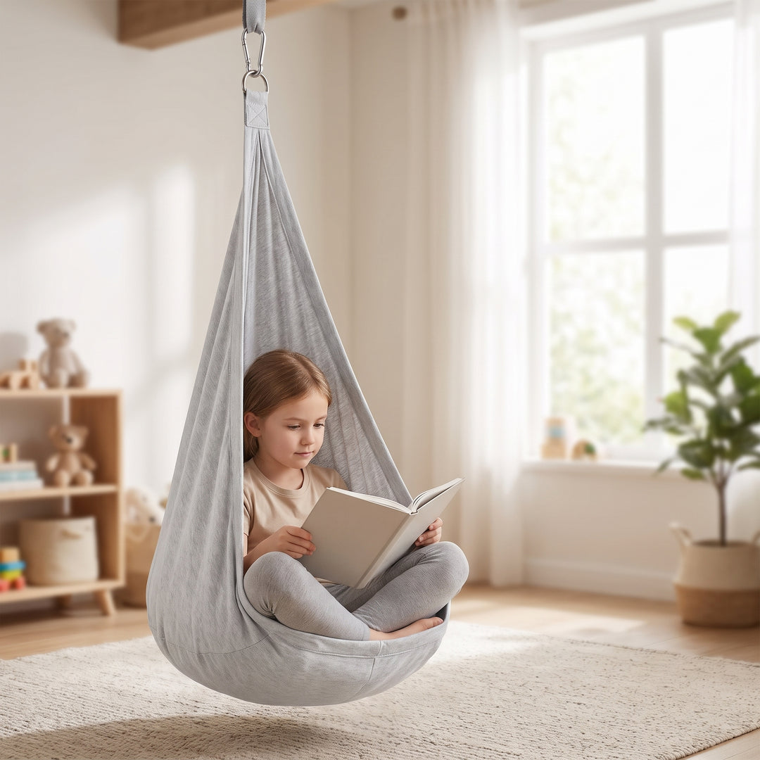 Sensory Therapy Swing Hammock Style Fabric For Kids Outdoor Indoor Use - Image 11