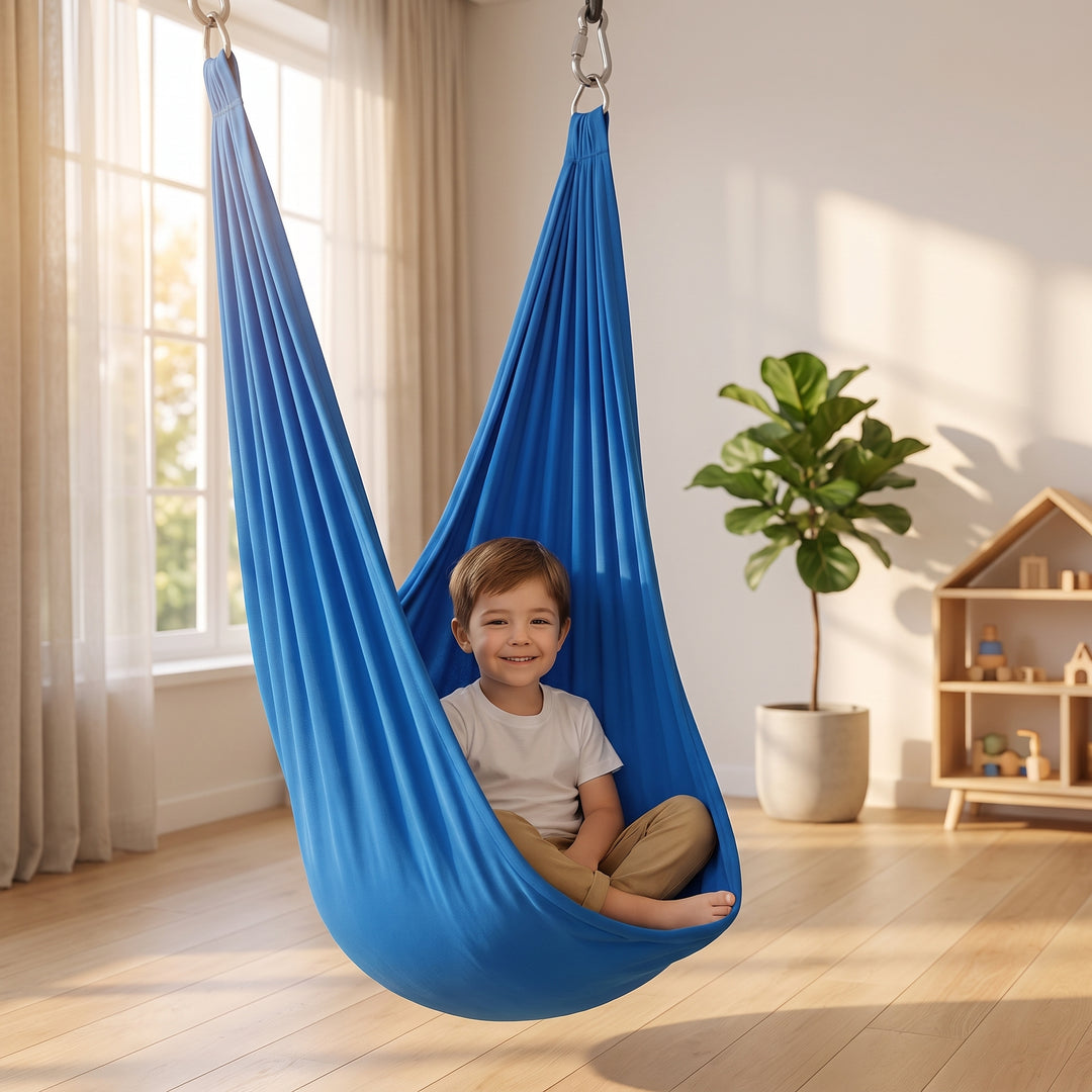 Sensory Therapy Swing Hammock Style Fabric For Kids Outdoor Indoor Use - Image 3