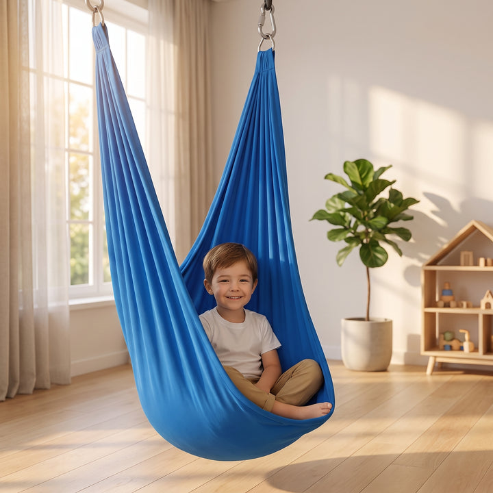 Sensory Therapy Swing Hammock Style Fabric For Kids Outdoor Indoor Use - Image 3