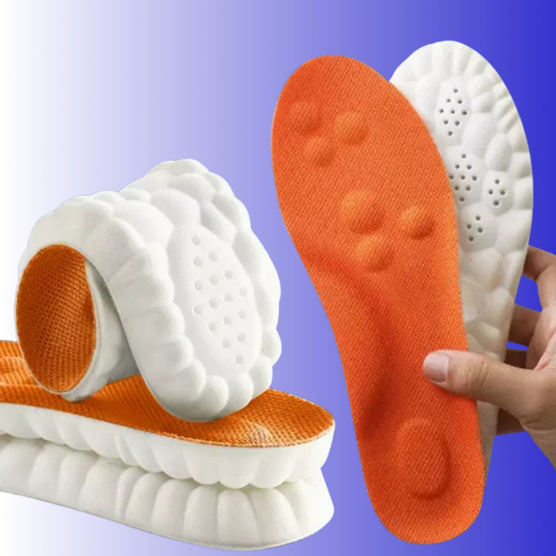 Shoe Insoles With Contoured Arch Support And Textured Foam Surface For Cushioned Comfort - Image 3