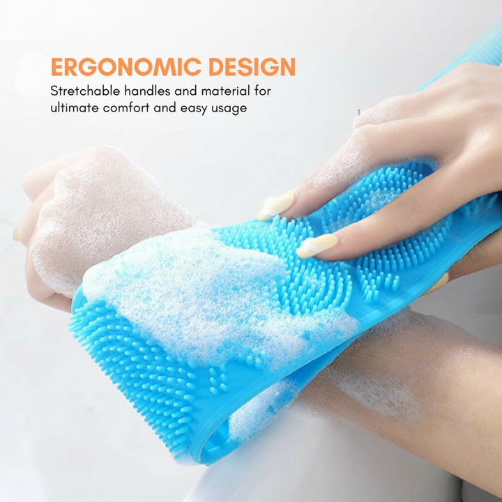 Silicone Body Scrubber Bath Brush Ergonomic Design - Image 3
