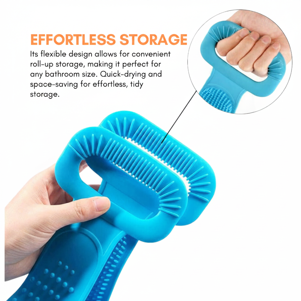 Silicone Body Scrubber Bath Brush Ergonomic Design - Image 5