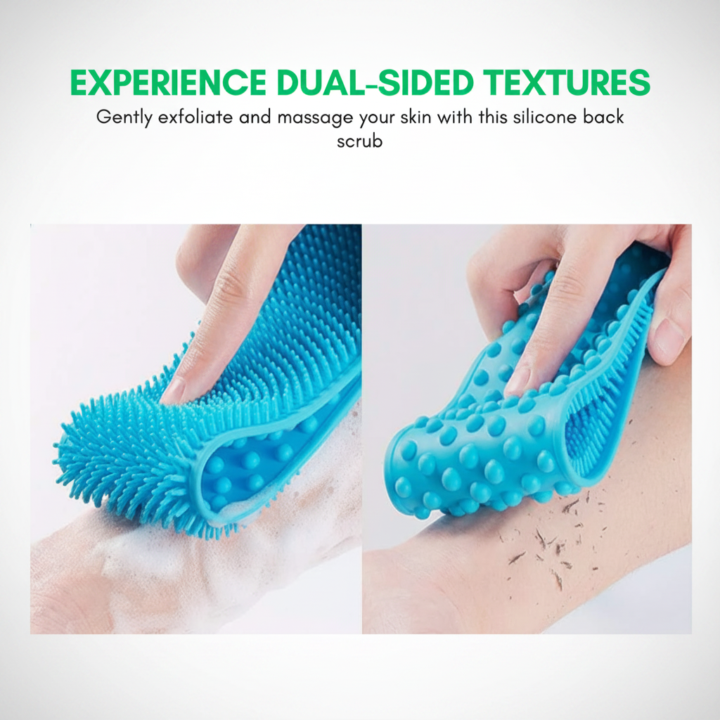 Silicone Body Scrubber Bath Brush Ergonomic Design - Image 6