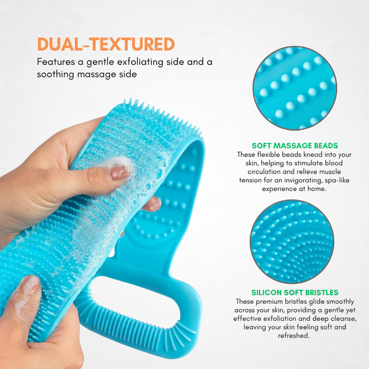 Silicone Body Scrubber Bath Brush Ergonomic Design - Image 7