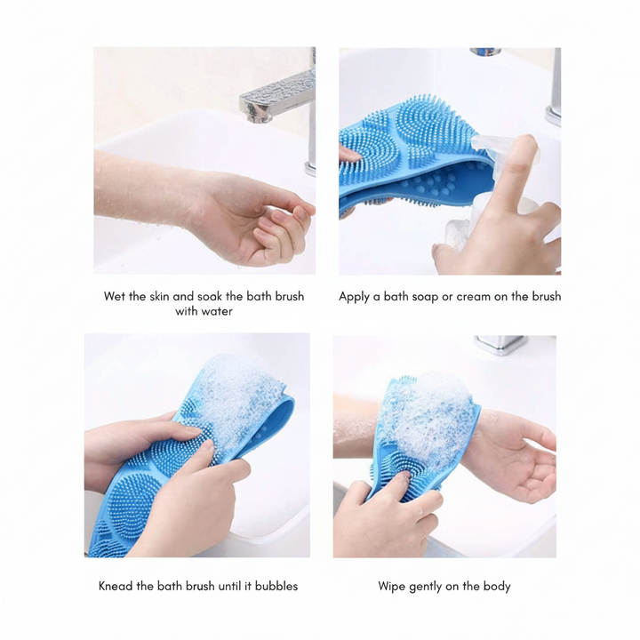 Silicone Body Scrubber Bath Brush Ergonomic Design - Image 8