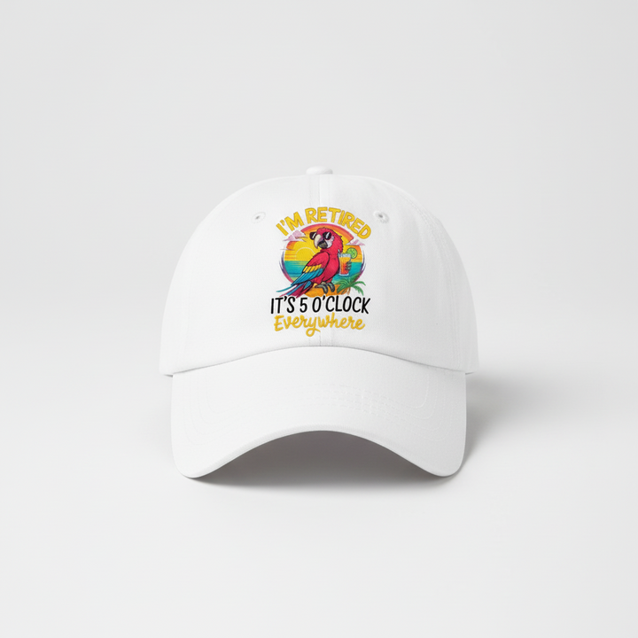 Retirement Cap Parrot Embroidery Sun Protection Style