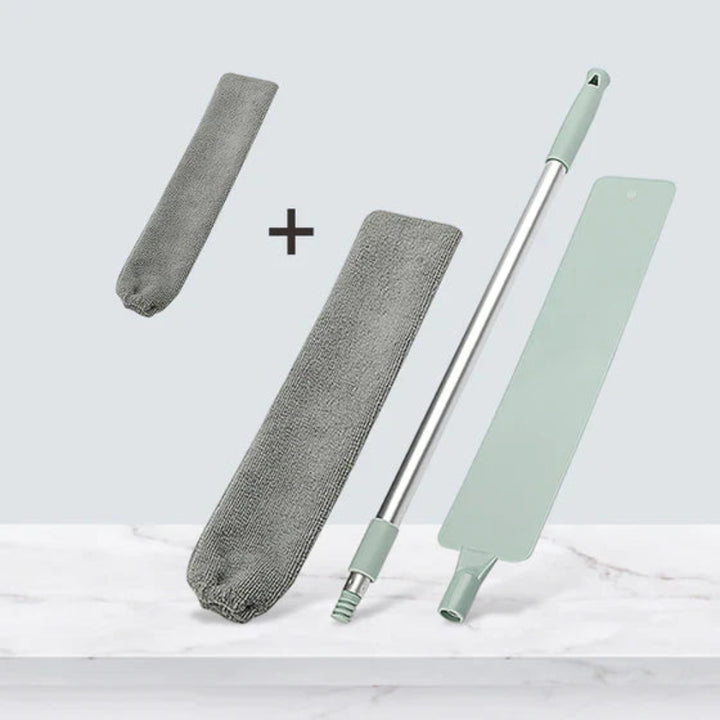 Scopa a fessura con spazzola in microfibra retrattile multifunzione