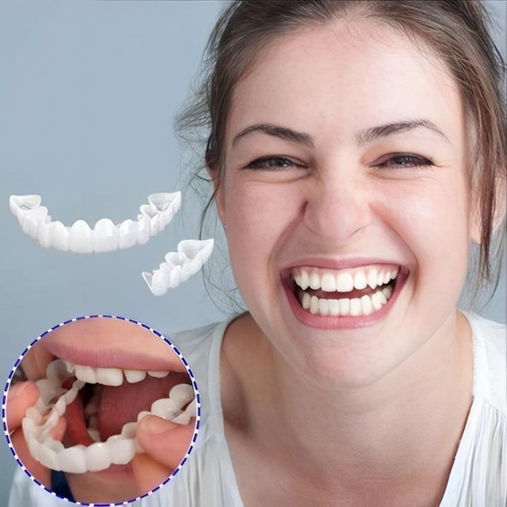 Snap On Veneers Instant Smile Moldable Upper Lower Arch Comfort Fit White - Image 10