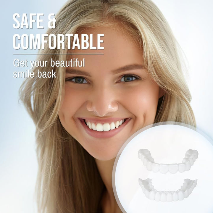Snap On Veneers Instant Smile Moldable Upper Lower Arch Comfort Fit White - Image 5