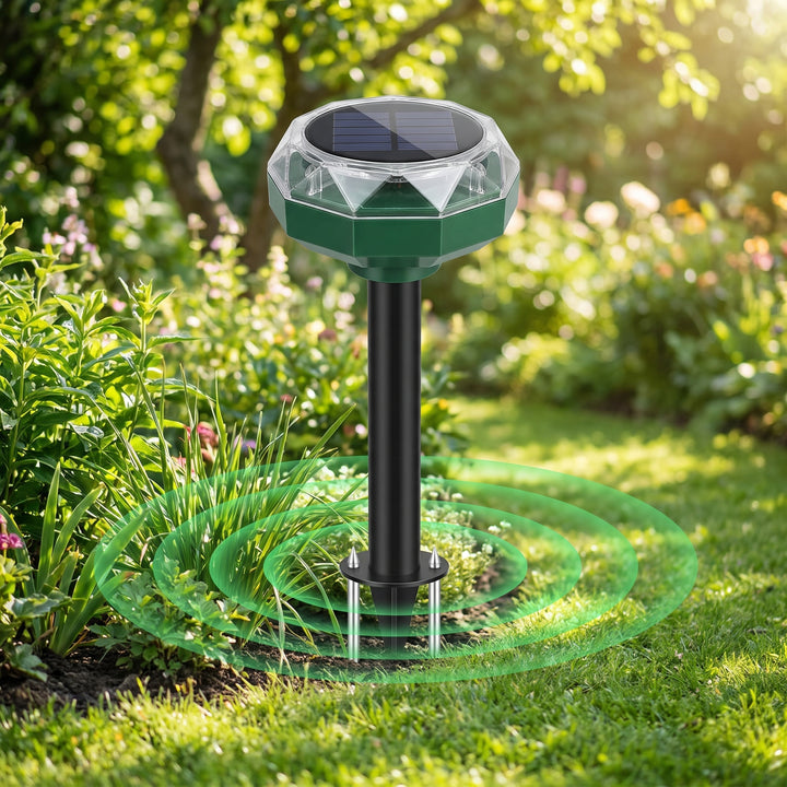 Solar Animal Repeller Ultrasonic Pest Control Stake Outdoor Rodent Deterrent For Lawn Garden - Image 1