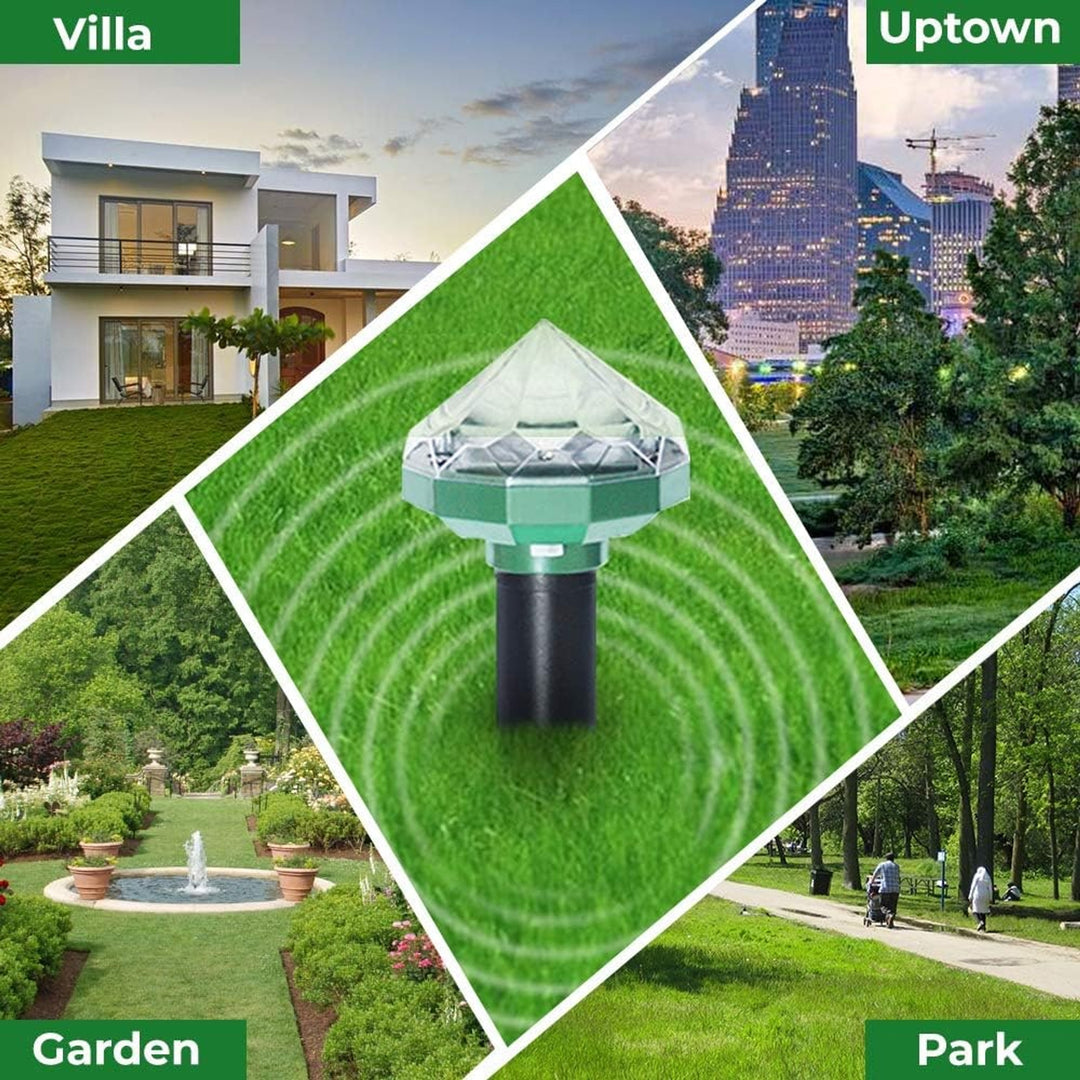 Solar Animal Repeller Ultrasonic Pest Control Stake Outdoor Rodent Deterrent For Lawn Garden - Image 2