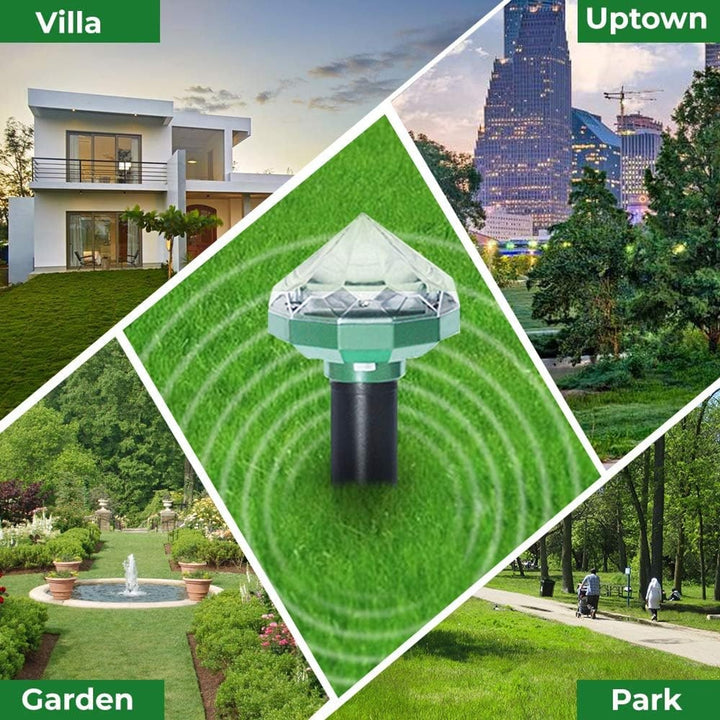 Solar Animal Repeller Ultrasonic Pest Control Stake Outdoor Rodent Deterrent For Lawn Garden - Image 2