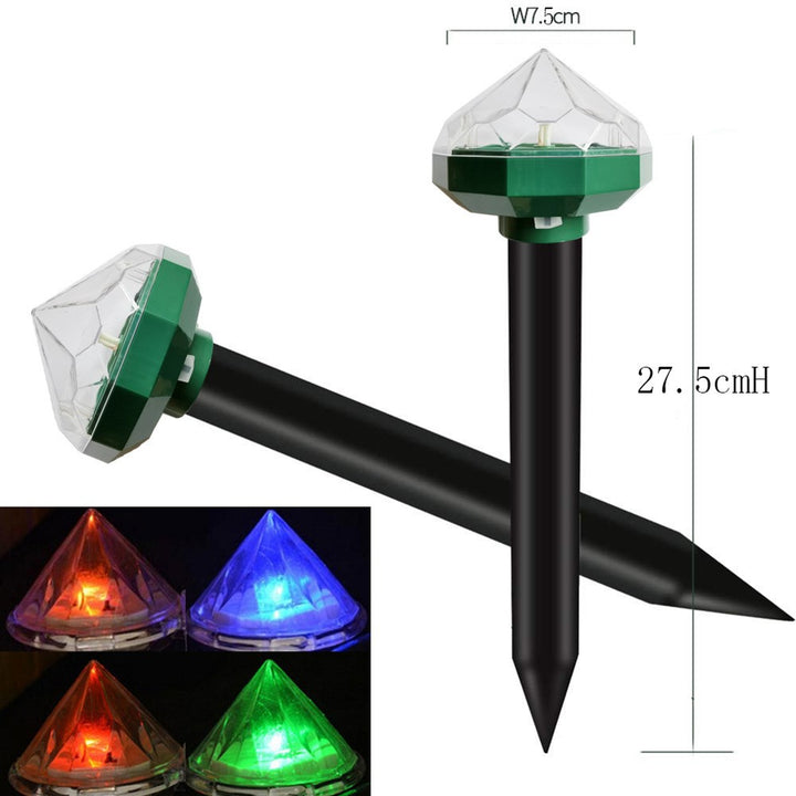 Solar Animal Repeller Ultrasonic Pest Control Stake Outdoor Rodent Deterrent For Lawn Garden - Image 9
