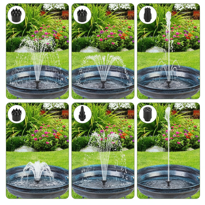 Solar Fountain Pump Outdoor Decor Garden Water Feature - Image 5