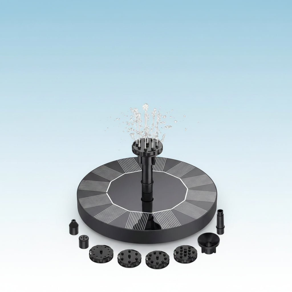 Solar Fountain Pump Outdoor Decor Garden Water Feature - Image 6