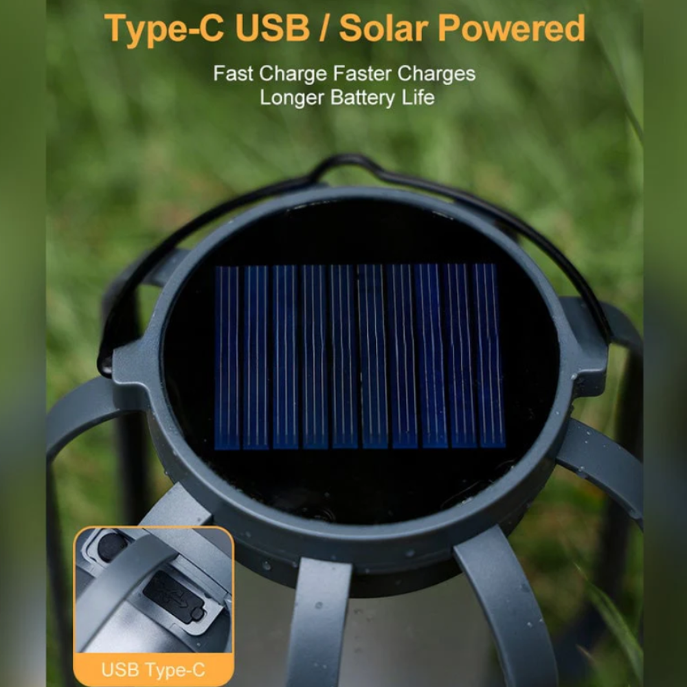 Solar Powered Outdoor Lantern Flame Hanging Garden Lantern - Image 4