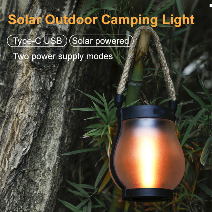 Solar Powered Outdoor Lantern Flame Hanging Garden Lantern - Image 6