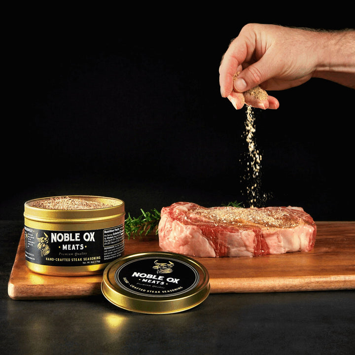 Steak Seasoning For Burger & Meat Rub Handcrafted Blend In Gold Black Tin - Image 3