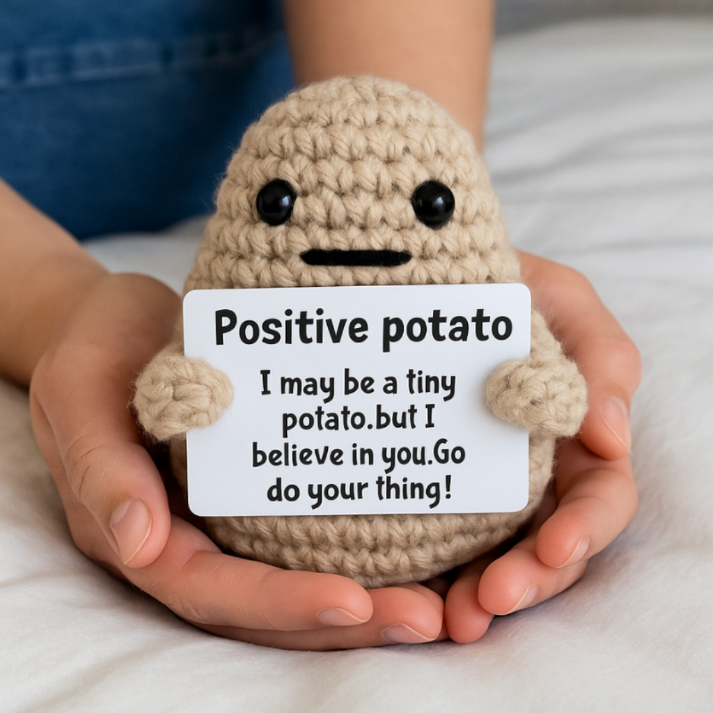Stuffed Animal Plush Toy Handmade Cute Positive Potato - Image 1