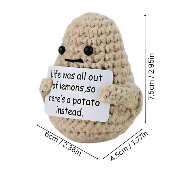 Stuffed Animal Plush Toy Handmade Cute Positive Potato - Image 2