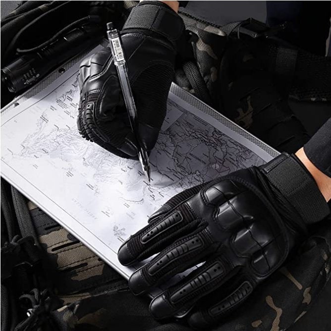 Tactical Gloves Heavy Duty Knuckle Protection Work Riding Military With Reinforced Fingers And Hook-and-Loop Wrist Closure - Image 4