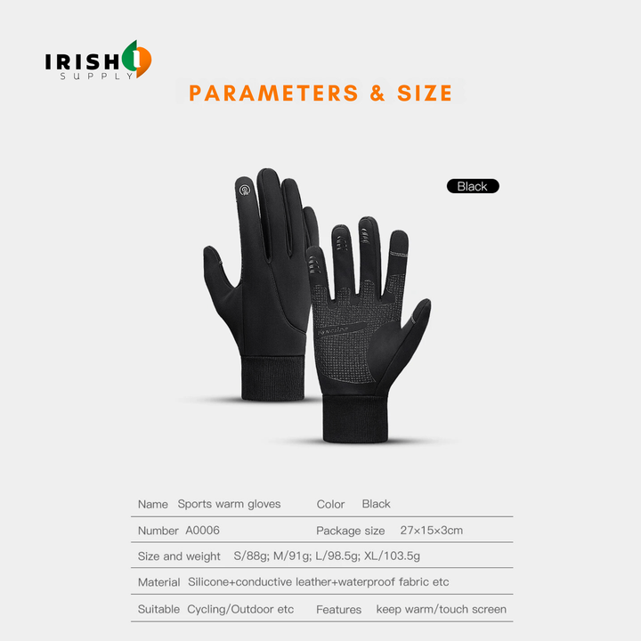 Thermal Gloves Winter Warm Touch Screen Cycling Soft Velvet Lining Full Finger Unisex - Image 5