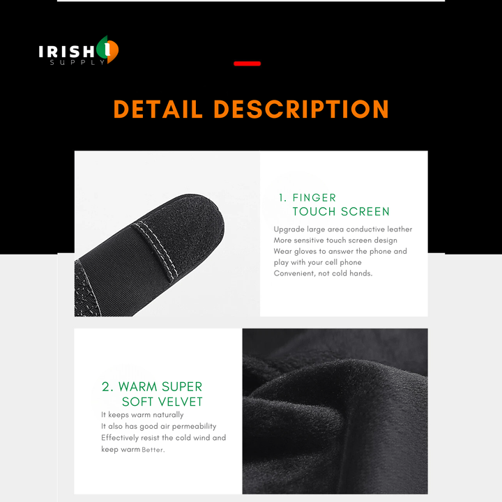 Thermal Gloves Winter Warm Touch Screen Cycling Soft Velvet Lining Full Finger Unisex - Image 9