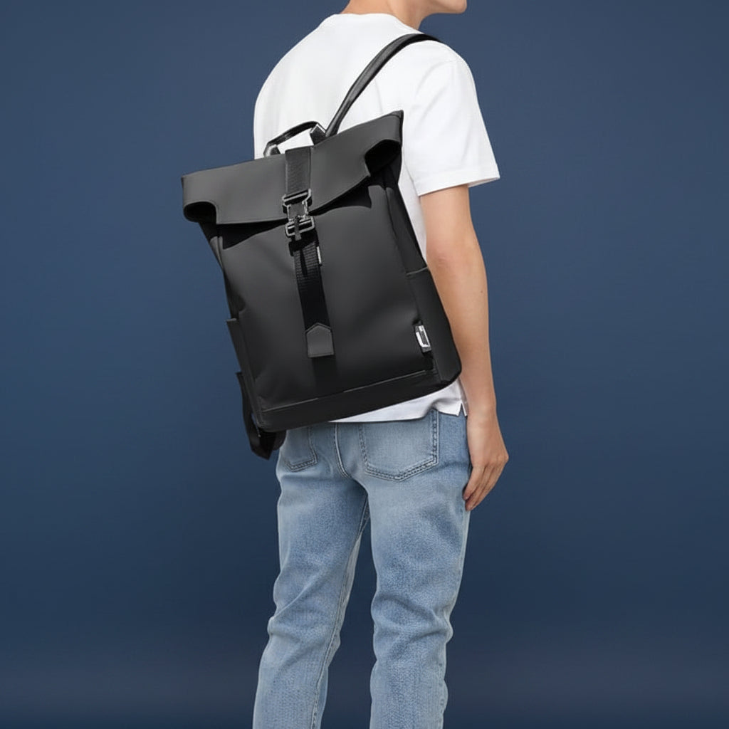 Travel Backpack Waterproof Laptop Backpack Roll-Top Safety - Image 4