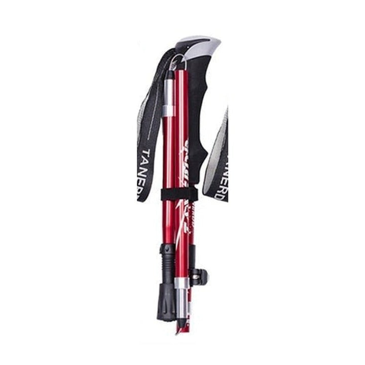 Trekking Poles Foldable Collapsible Hiking Adjustable With Wrist Strap - Image 10