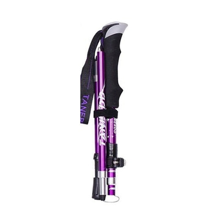 Trekking Poles Foldable Collapsible Hiking Adjustable With Wrist Strap - Image 12