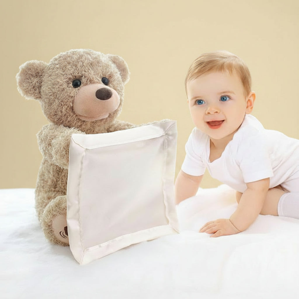 Tummy Time Toy Interactive Plush Toy Rattle Mirror Activity - Image 1